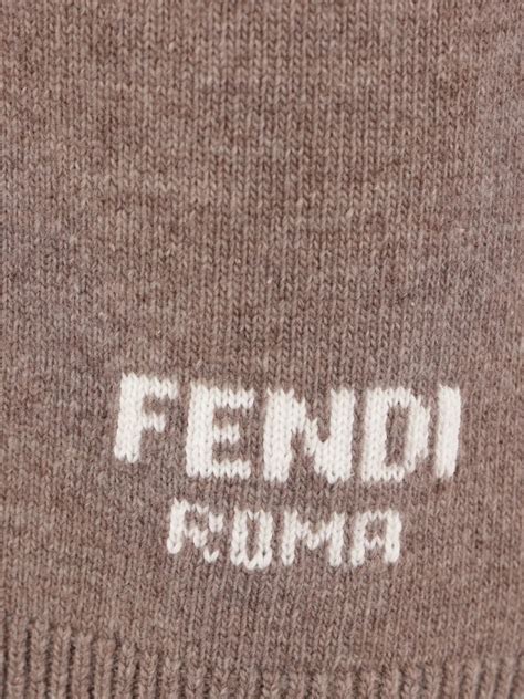 fendi logo intarsia knit mini skirt